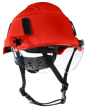 XS2-500 Series Type 2+ Safety Helmet w/Flip-Up Visor - Red product photo
