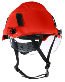 XS2-550 Series Type 2+ Safety Helmet - Flip-Up Visor - Red product photo