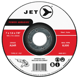 Meule &agrave; rectifier POWER ABRASIVE T27 A24R de 7 x 1/4 x 7/8. photo du produit