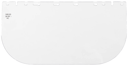390 Premium Series Single Crown Face Shields Window - Acetate - 8" x 16" x .040" - Uncoated- - Clear product photo