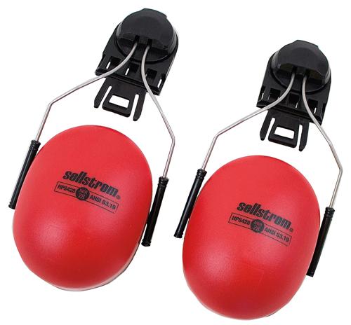 HPS428 Premium Cap Mounted Ear Muff - Earmuffs - Black & Red product photo