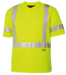 Hi-Vis CoolPass® Short-Sleeved Safety Shirt - Reflective Patch on Sleeve - Hi-Vis Yellow/Green - XL product photo