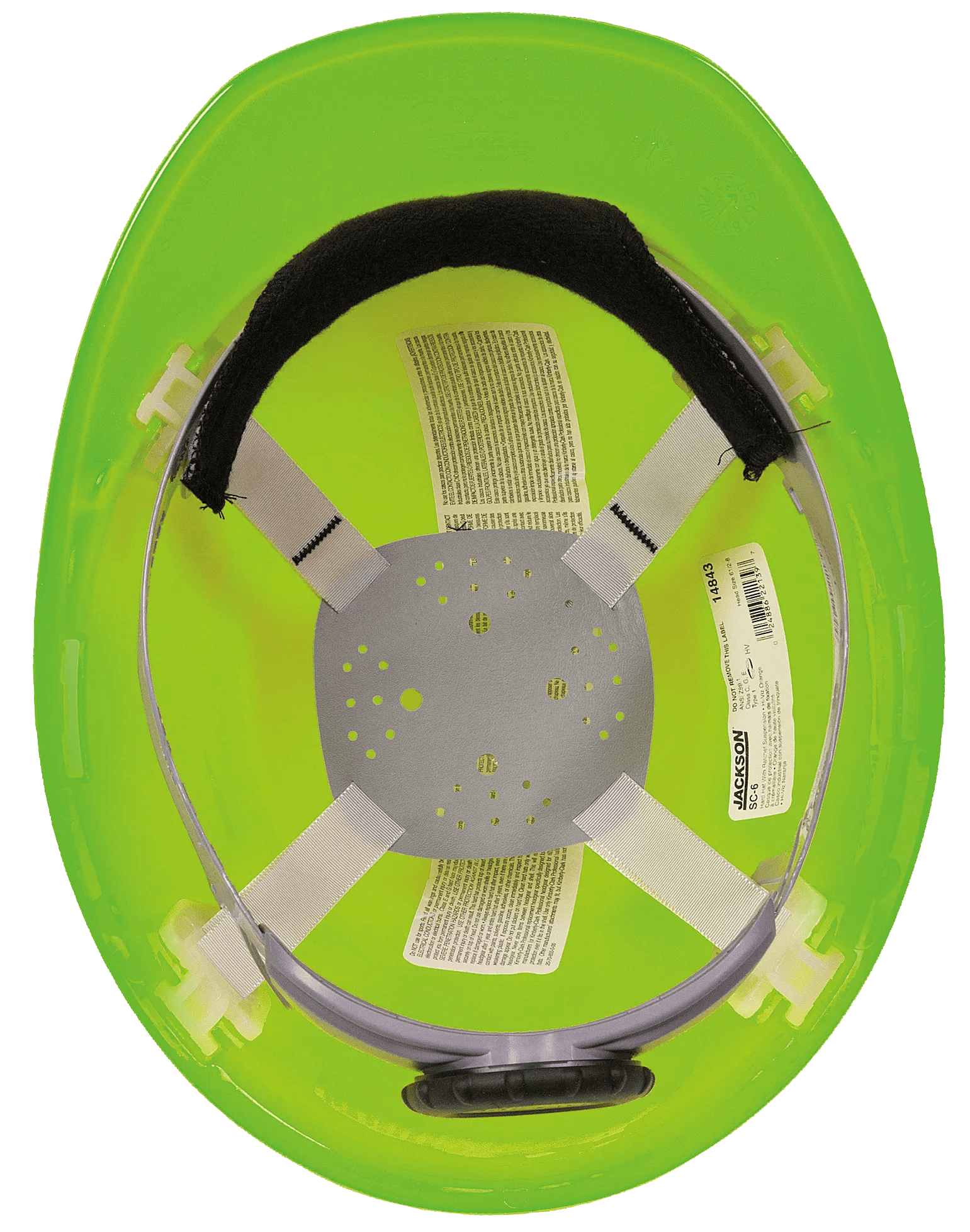 SC-6 Hard Hats - Front Brim Style - Lime | 14845 | Hard Hats