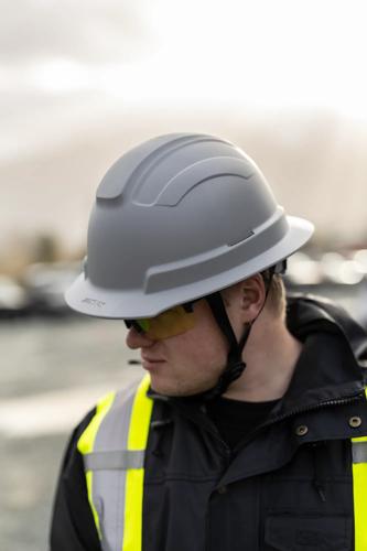 BLOCKHEAD2 Type 2 Full Brim Safety Helmet – Non-Vented – Gray