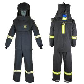 40 Cal TCG™ Deluxe Arc Flash Kit with Escape Strap, Leg Zippers, Ventilation System and Headlamp – Black – L product photo