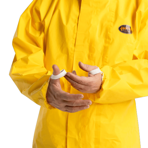 UL All-weather Coat イエロー Disposable Chemical Coveralls – Zipper Closure – Yellow – 2XL