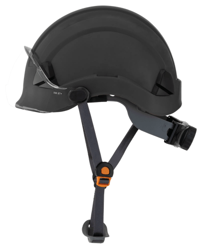 CH-350 Industrial Climbing Hard Hat w/Flip-Up Wraparound Visor - Non-Vented - Black product photo