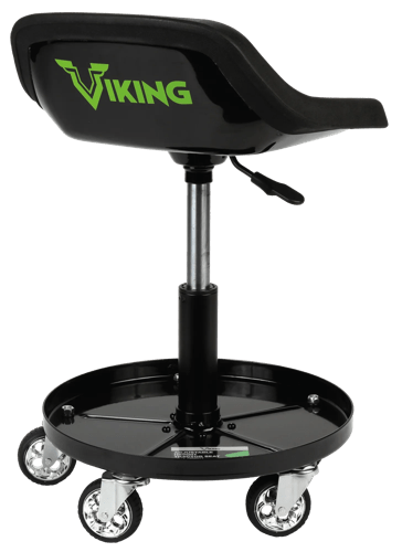 Viking Adjustable Height Tractor Style Roller Seat with Tool Tray - 300 lb Capacity product photo