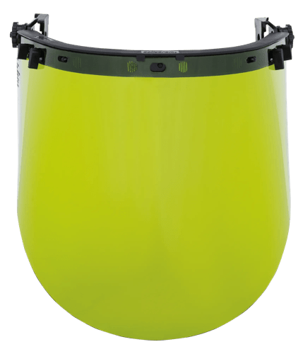 312 Series Premium Arc-Flash-Rated Face Shield - Dielectric Face Shield Bracket - Slot Adapters - 12 Ca/cm² Polycarbonate Window - Uncoated product photo