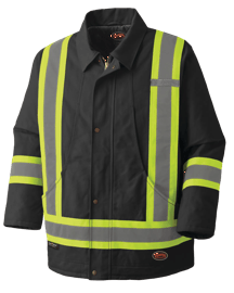 Parka de s&eacute;curit&eacute; en canevas de coton matelass&eacute; &ndash; Noir &ndash; Taille homme 2TG photo du produit