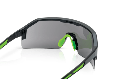 Maxview+ Safety Glasses - Black Frame - Smoke Anti-Fog Lens product photo