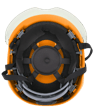 XS2-500 Series Type 2+ Safety Helmet w/Flip-Up Visor - Hi-Vis Orange product photo