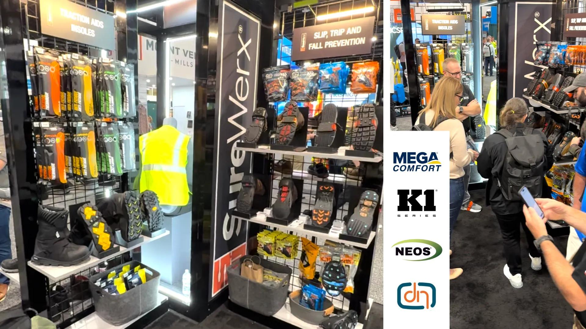 SureWerx Booth at NSC 2025 - Safety Footwear Feature MegaComfort K1 Due North NEOS