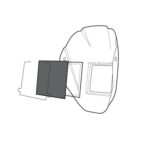 HSL and HLX Replacement Kit - Safety Plates, PC Material Type Shade , 5.25" x 4.5" Filter Dimension, Shade 10 Plate, Outer Plate, Replacement Retainer, Lens Pad product photo