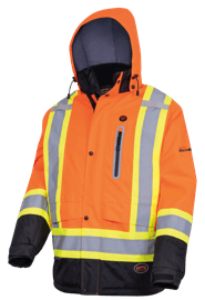 Manteau de s&eacute;curit&eacute; haute visibilit&eacute; chauffant isolant &ndash; orange haute visibilit&eacute; &ndash;  homme 4TG photo du produit