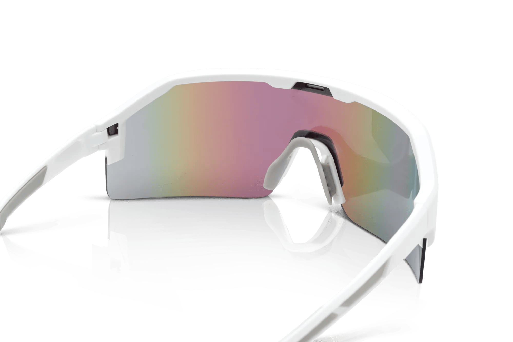 Maxview+ Safety Glasses - White Frame - Green Mirror Lens | 60007