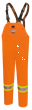 Salopette de pluie haute visibilit&eacute; ignifuge/anti-arc &eacute;l&eacute;ctrique imperm&eacute;able en poly/coton &ndash; Orange haute visibilit&eacute; &ndash; TP photo du produit
