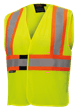 Hi-Vis Self-Extinguishing FR Poly Mesh Safety Vest - 5-pt Tear-Away - Hi-Vis Yellow/Green - S/M product photo