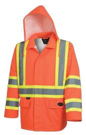 The Rock Hi-Vis 300D Oxford Poly Jacket - PU Coating - Hi-Vis Orange - S product photo