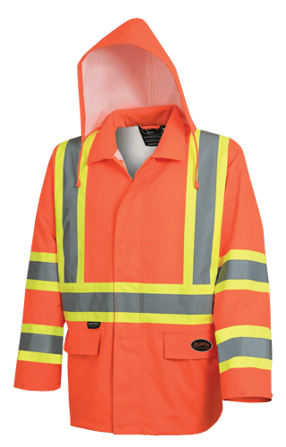 The Rock Hi-Vis 300D Oxford Poly Jacket - PU Coating - Hi-Vis Orange - S product photo