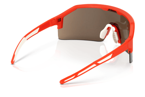 Maxview+ Safety Glasses - Red Frame - Gold Mirror Lens product photo