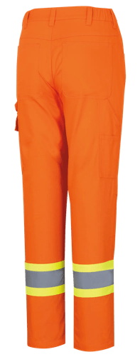 Pantalons de s&eacute;curit&eacute; pour femme &ndash; Coton crois&eacute; &ndash; Orange Haute visibilit&eacute; - TG photo du produit