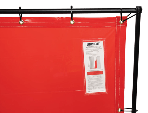 Welding Curtain and Frame Combo Kit -  Orange - 6'x6' product photo