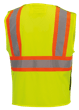 Hi-Vis Self-Extinguishing FR Poly Mesh Safety Vest - 5-pt Tear-Away - Hi-Vis Yellow/Green - S/M product photo