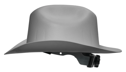 Western Outlaw Hard Hat - Western Brim Style - Gray product photo