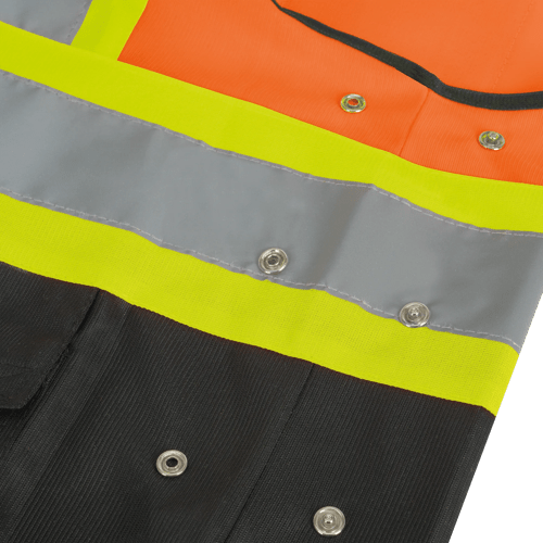 Hi-Vis Tricot Poly Safety Vest - Adjustable - Hook & Loop Closure - Hi-Vis Orange - S/M product photo