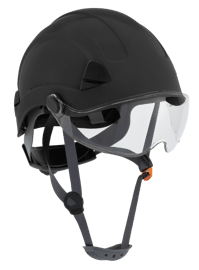 CH-350 Industrial Climbing Hard Hat - Flip-Up Wraparound Visor - Non-Vented - Type 1 - Black product photo