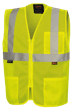 Hi-Vis Self-Extinguishing FR Poly Mesh Safety Vest - Zipper Closure - Hi-Vis Yellow/Green - 2XL product photo