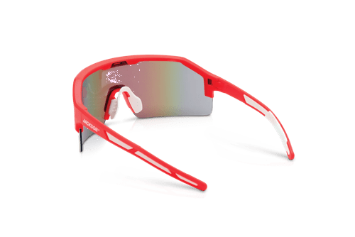 Maxview+ Safety Glasses - Red Frame - Green Mirror Lens product photo