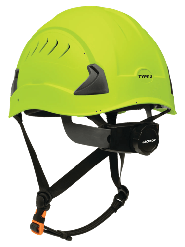 CH-2-400V Type 2 Safety Helmet - Vented - Hi-Vis Green product photo