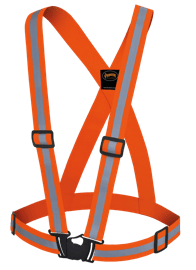 &Eacute;charpe de s&eacute;curit&eacute; haute visibilit&eacute; - Ajustable - 1~5/3~8 cm - Orange haute visibilit&eacute; - U/T photo du produit
