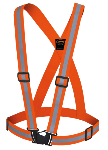&Eacute;charpe de s&eacute;curit&eacute; haute visibilit&eacute; - Ajustable - 1~5/3~8 cm - Orange haute visibilit&eacute; - U/T photo du produit