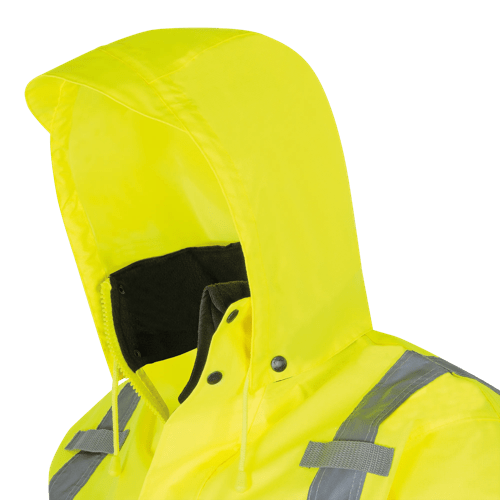 Hi-Vis 300D Ripstop PU-Coated Rain Jacket - 100% Waterproof - Hi-Vis Yellow/Green - L product photo