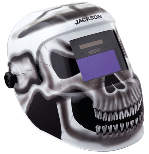 Premium Graphic Welding Helmet -ADF Fixed Shade 10 - Grey Matter product photo