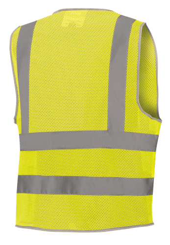 Hi-Vis Poly Mesh Safety Vest - Zipper Closure - Hi-Vis Yellow/Green - M product photo