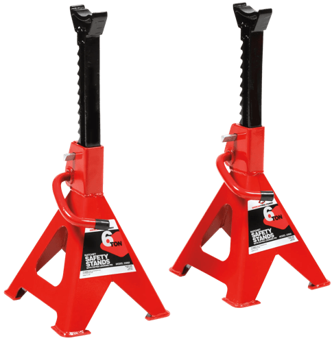 Jack Stands Set - Ratchet Style - Double Locking - 6 Ton Capacity product photo