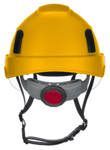 XS2-500 Series Type 2+ Vented Safety Helmet w/Flip-Up Visor - Yellow product photo