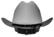 Western Outlaw Hard Hat - Western Brim Style - Gray product photo