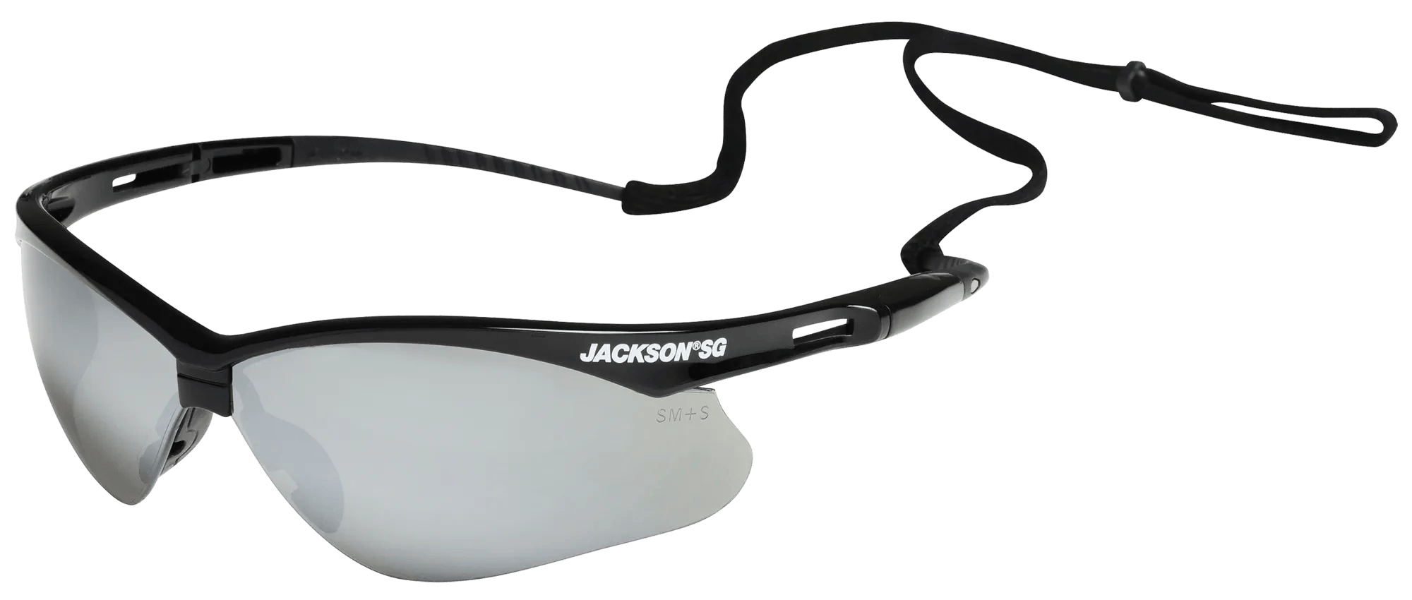 Jackson SG Safety Glasses – Black Frame – Smoke Mirror Anti