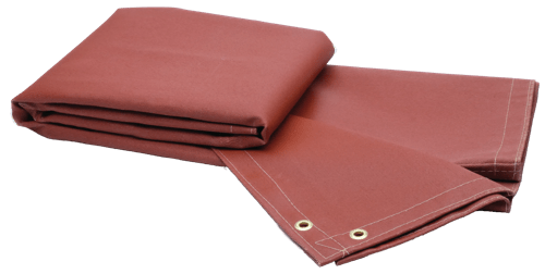 32 oz Silicone-Coated Fibreglass Welding Blanket - Dark Red - 6' x 6' product photo