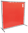 Welding Curtain and Frame Combo Kit -  Orange - 6'x6' product photo