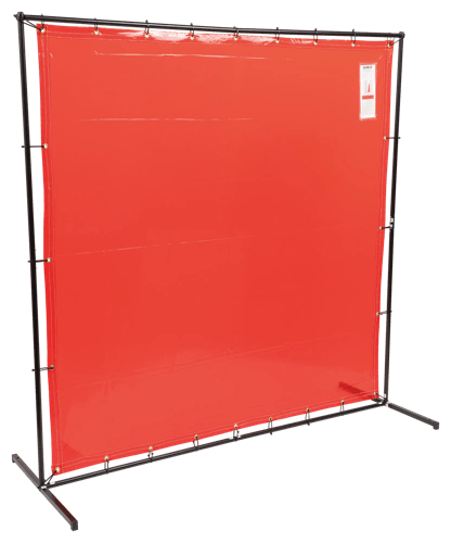 Welding Curtain and Frame Combo Kit -  Orange - 6'x6' product photo