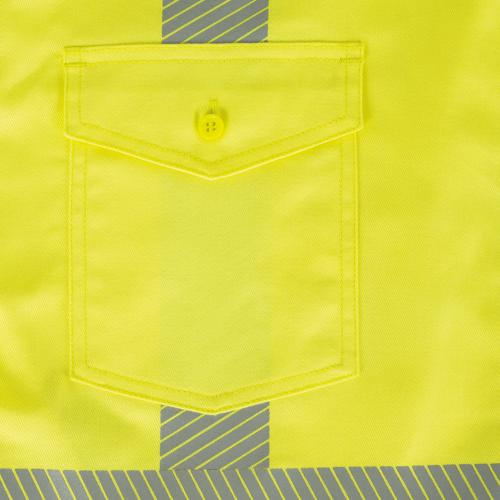 Hi-Vis FR/Arc-Rated 7.5 oz  88/12 Button-Up Safety Shirt - Hi-Vis Yellow - M product photo