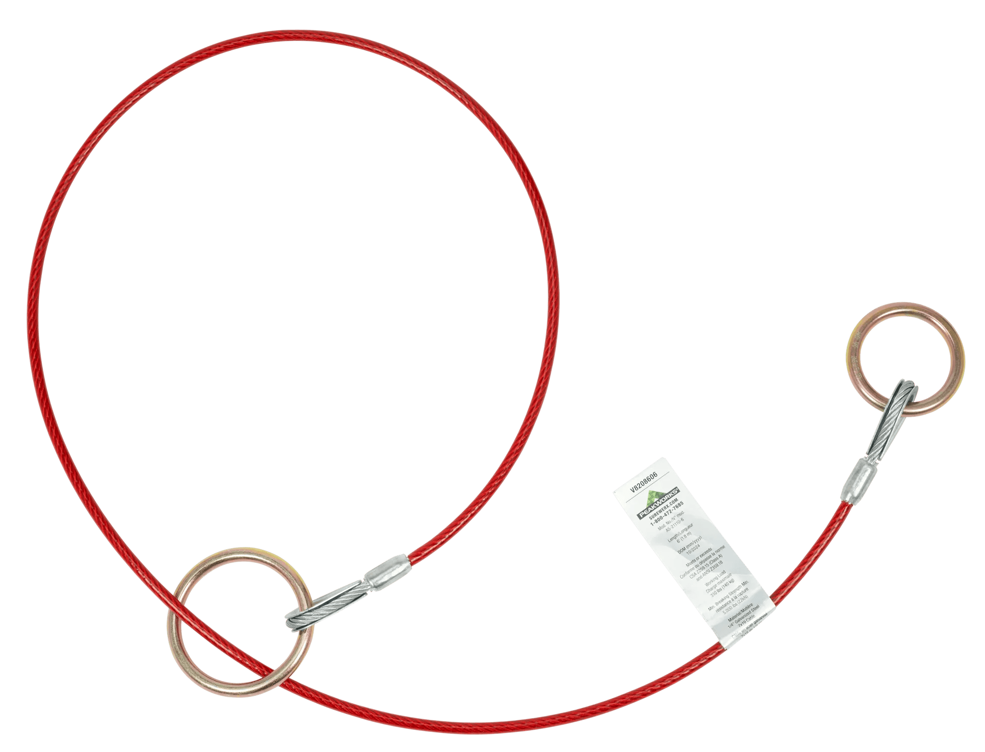 Cable Anchor Sling – O-Ring – 4' (1.2 m) | V8208604 | Anchorage