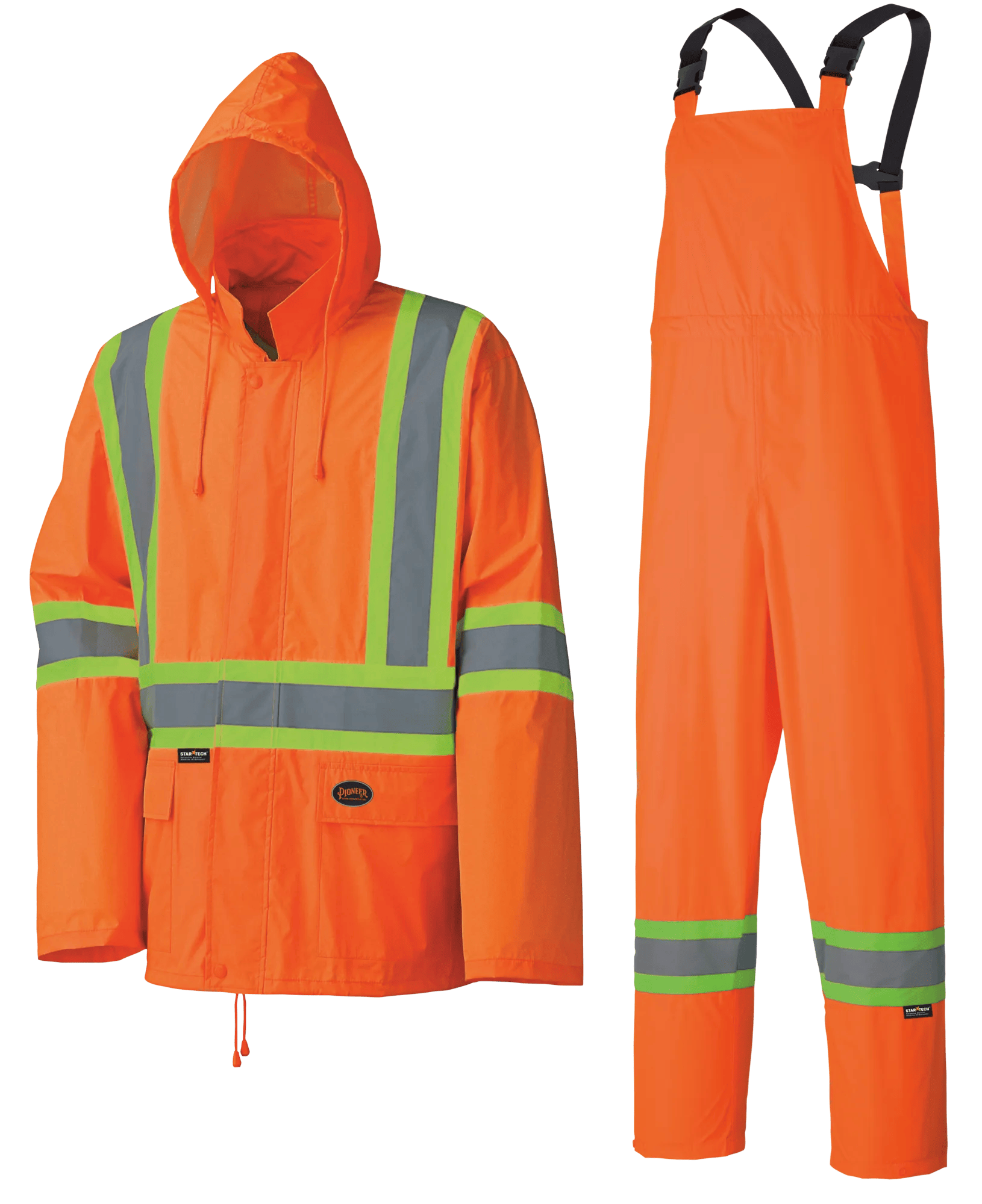 Hi–Vis Lightweight Waterproof Rain Suit – Orange – Men's L