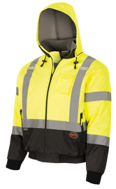 Hi-Vis Insulated Safety Bomber - 100% Waterproof  - Hi-Vis Yellow - S product photo